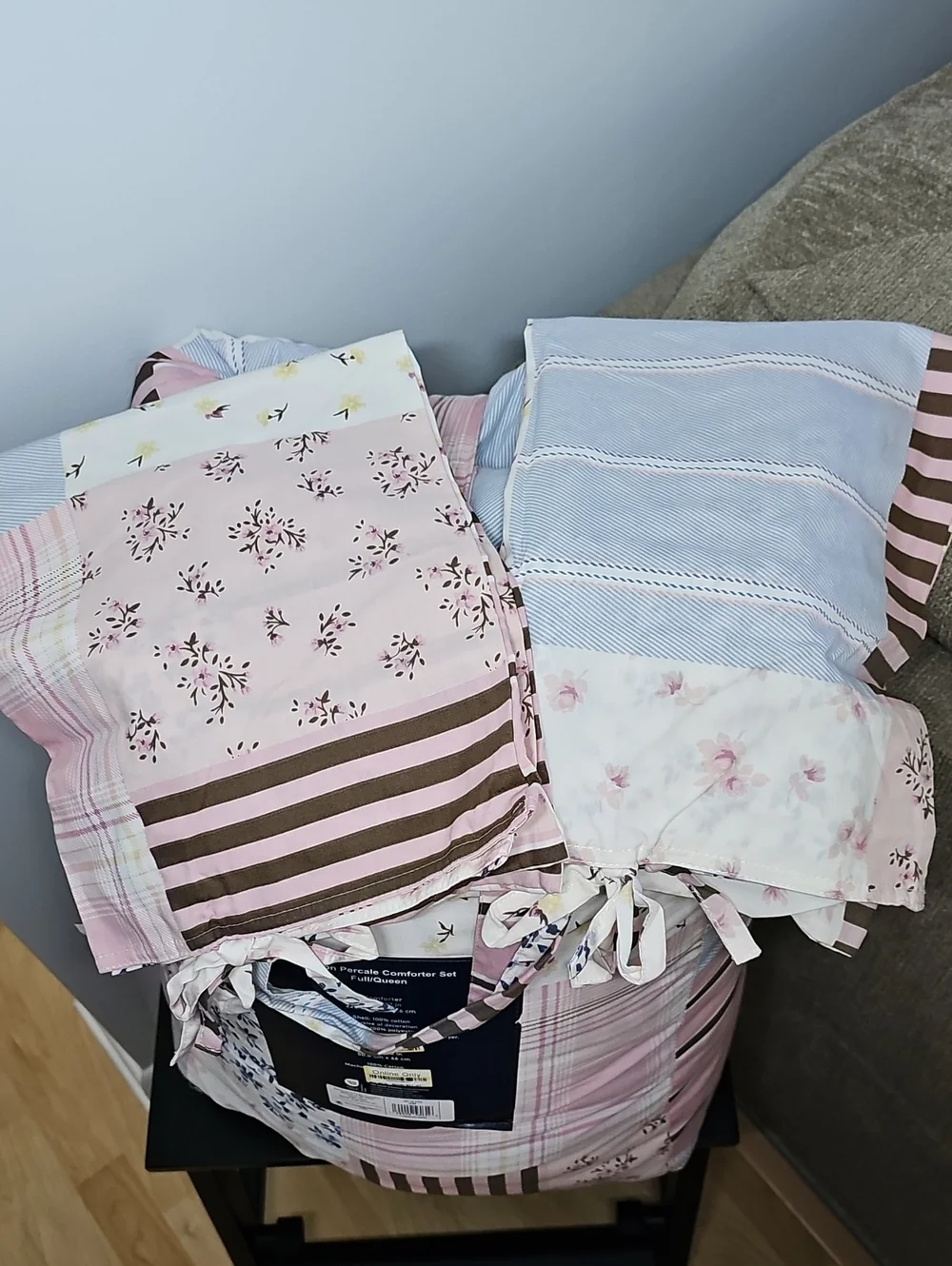 Queen/Full Percale Patchwork Comforter Set from The Hollister Collection Target